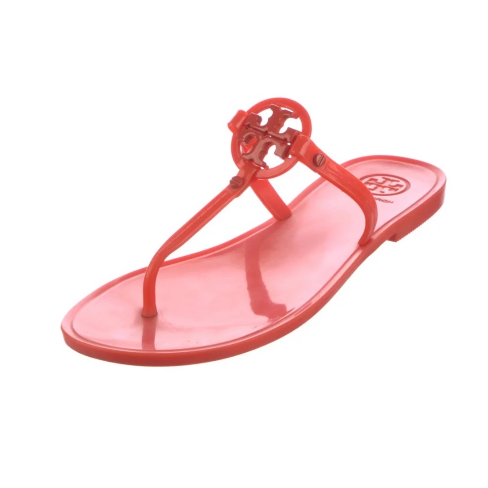 Tori Burch rubber T strap sandals 9